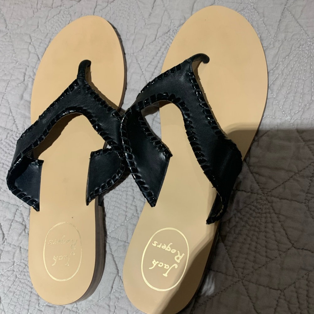 Jack Rogers Black Flip Flops